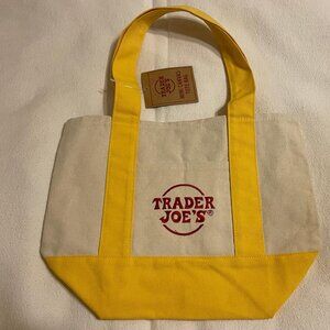 New with Tag! YELLOW - Trader Joe's Limited Edition Mini Canvas Tote Bag!